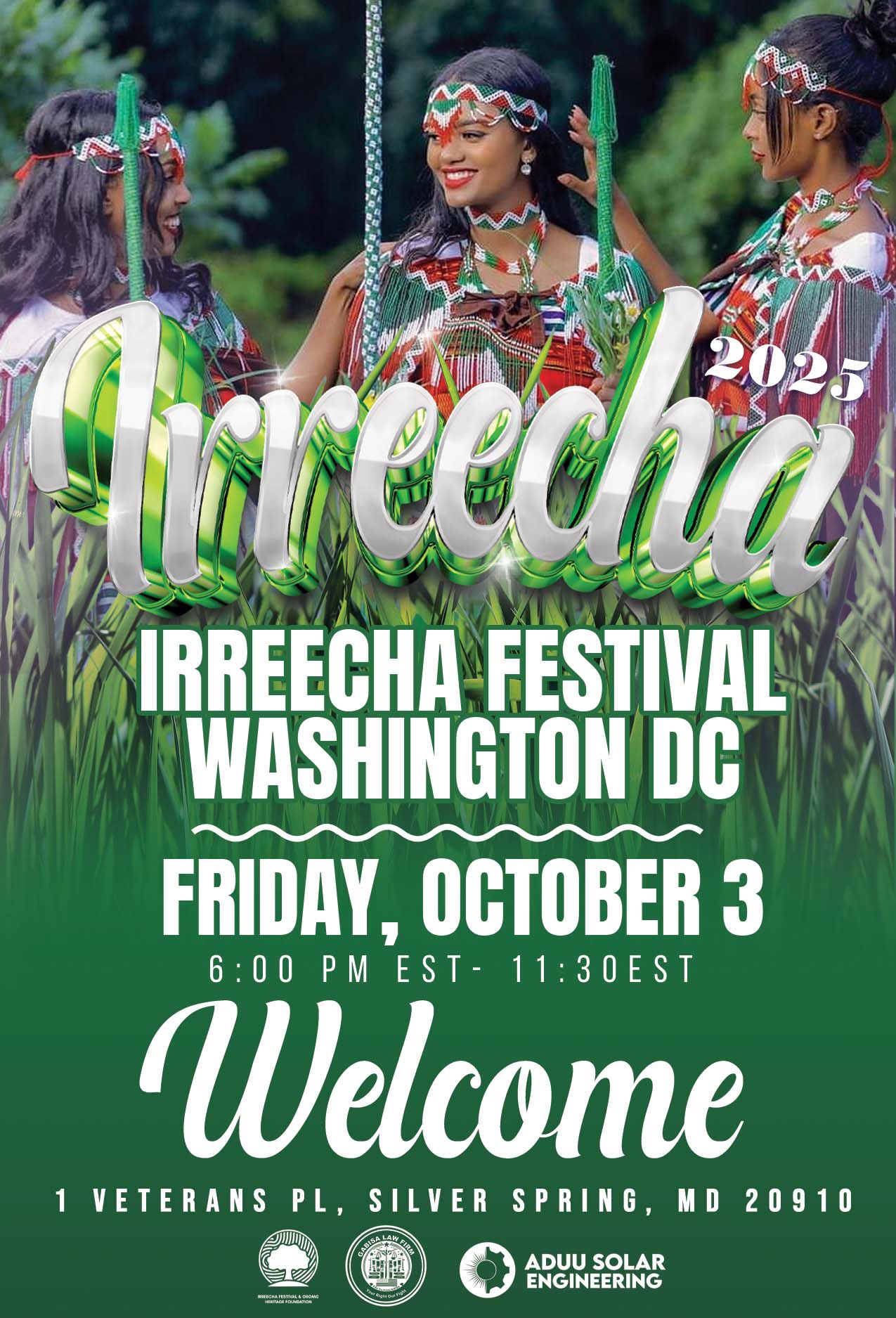 Irreecha Festival 2025 event details flyer